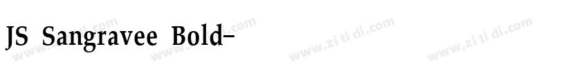 JS Sangravee Bold字体转换
